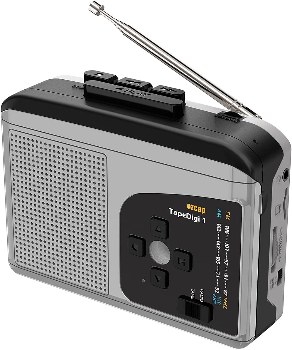 Ezcap EZCAP234 - Cassette Converter - Convert to MP3 - FM Radio - Voice Recording - SD Card Storage