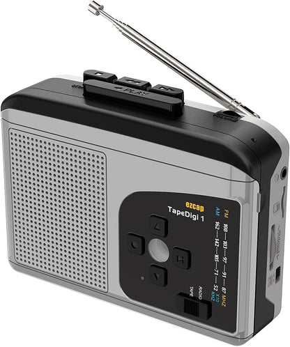Ezcap EZCAP234 - Cassette Converter - Convert to MP3 - FM Radio - Voice Recording - SD Card Storage