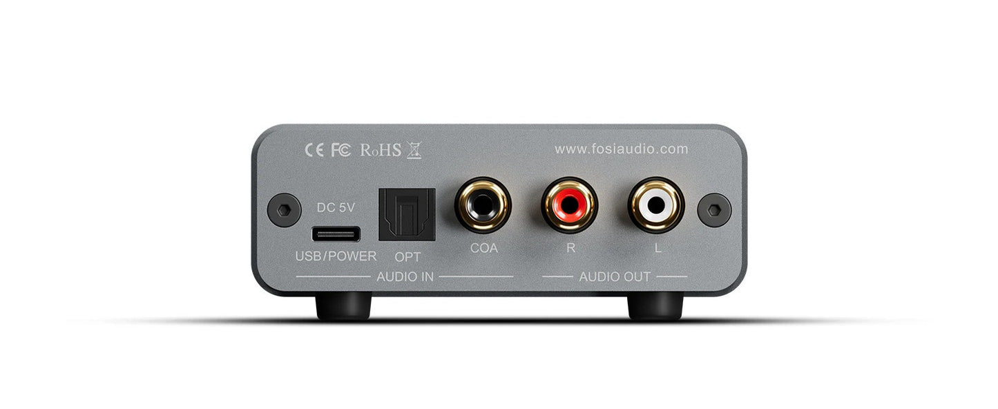 NÖRDIC Fosi Audio K5PRO1 DAC Versterker - Gaming - Geschikt voor PS5/PC/MAC - Audio Converter - USB-C, Optisch, Coaxiaal - 3,5mm, RCA