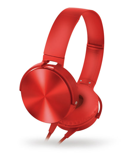 Omega Freestyle FH07R On-ear Headphones with Microphone - Red