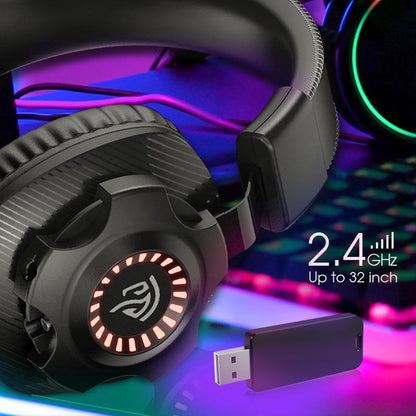 EasySMX VG-C026 Over-ear gaming headset met microfoon - Draadloos - Zwart
