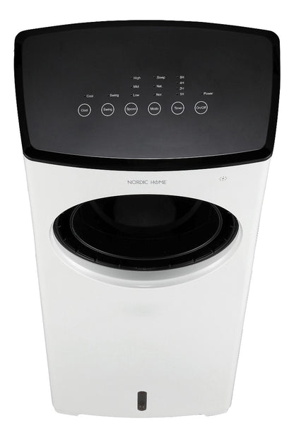 Nordic Home FT-543 Bladeless ventilator cooler met afstandsbediening - Wit/Zwart