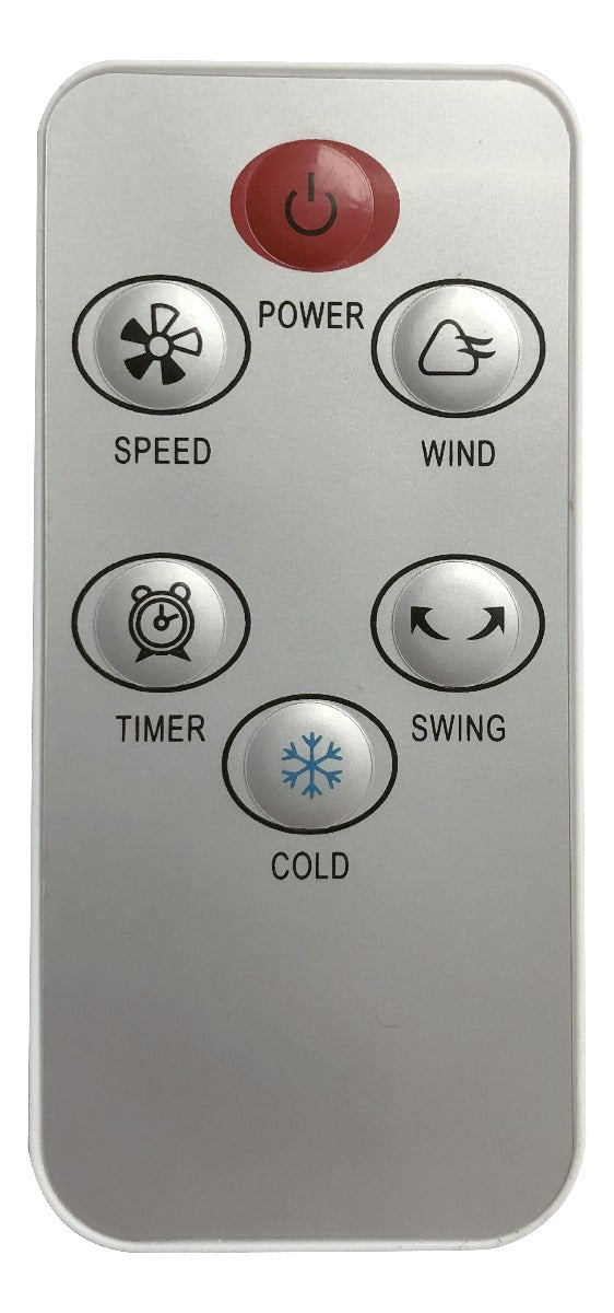 Nordic Home FT-543 Bladeless ventilator cooler met afstandsbediening - Wit/Zwart