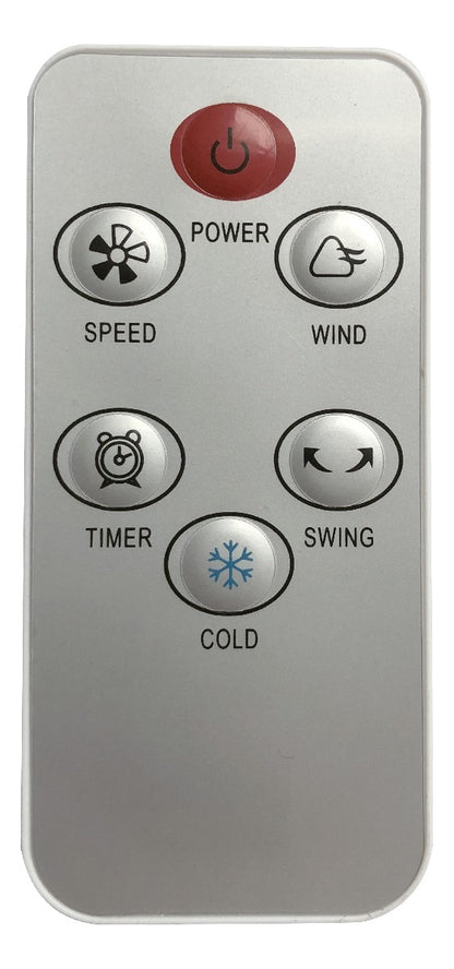 Nordic Home FT-543 Bladeless ventilator cooler met afstandsbediening - Wit/Zwart