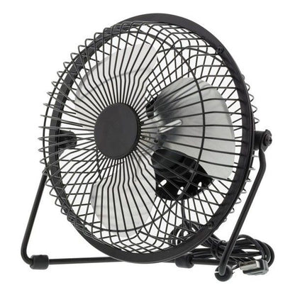 Deltaco USB Ventilator - Tafelventilator - 360 ° Draaibaar - Tafelventilator USB - Zwart