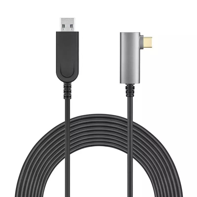 NÖRDIC FVRCA75 VR Link Fiber Optic Cable - USB-C to USB-A - USB3.2 Gen2 - 10Gbps - Suitable for Oculus Quest 2 - 7.5m - Black