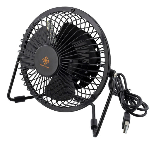 DELTACO GAMING GAM-054 USB-desktopventilator met klok