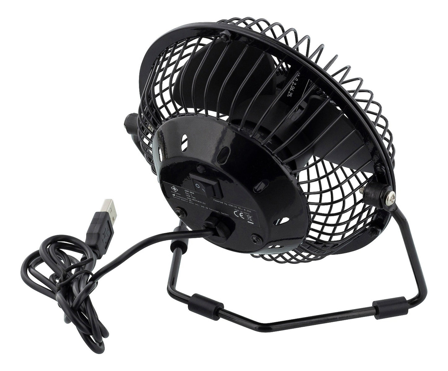 DELTACO GAMING GAM-054 USB-desktopventilator met klok
