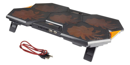 DELTACO GAMING GAM-072 Laptopkoeler met 5 ventilatoren - max. 17,3”