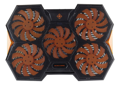 DELTACO GAMING GAM-072 Laptopkoeler met 5 ventilatoren - max. 17,3”