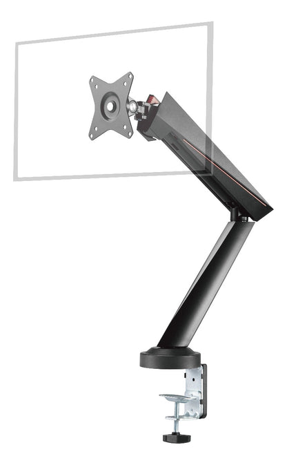 DELTACO GAM-101 Monitor Arm with Spring Support - for 17-32" Screens - VESA 75x75 / 100x100 - Black