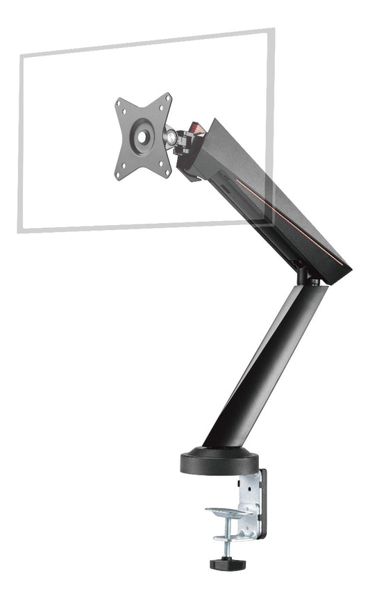 DELTACO GAM-101 Monitor Arm with Spring Support - for 17-32" Screens - VESA 75x75 / 100x100 - Black
