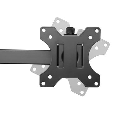 NÖRDIC GAME-N1000, double monitor arm, bracket for 13 to 32 inch screens, swivel, tilt and pivot, black