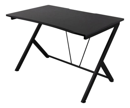 NÖRDIC GAME-N1007 (GAM-055) - Gaming tafel, zwart, MDF-schijf, metalen poten, kabelhanger, zwart