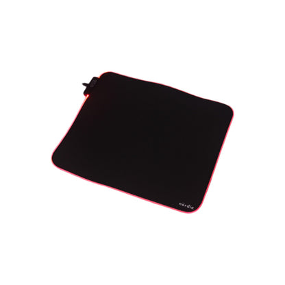 NÖRDIC GAME-N1035 RGB Gaming mouse pad, 450x400x4mm (M), Non-slip base made of natural rubber, Elastane fabric top, Black