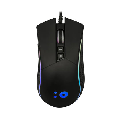 NÖRDIC GAME-N1042 RGB USB gaming mouse, 7 LED colors, 6400 DPI, Wired, black