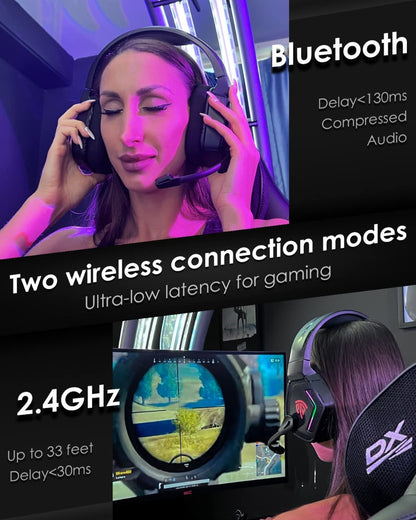 EasySMX® - MI-R008 - 2.4GHz and Bluetooth RGB Gaming Headset