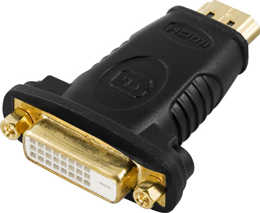 DELTACO HDMI-10 HDMI-zu-DVI-D-Adapter – 1080p bei 60Hz – Vergoldete Anschlüsse