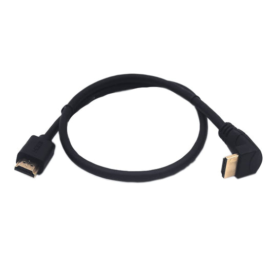 NÖRDIC HDMI-414 HDMI naar HDMI adapter - Haakse connector - 4K30Hz - 30 cm - Zwart
