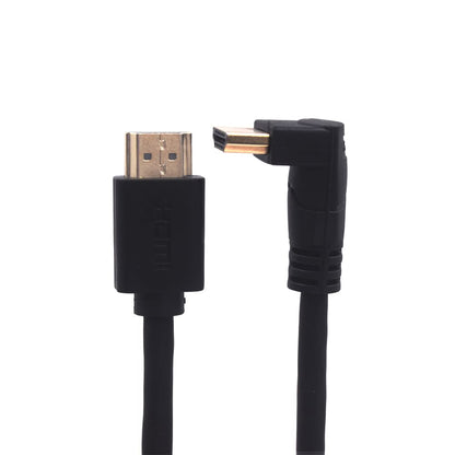 NÖRDIC HDMI-414 HDMI naar HDMI adapter - Haakse connector - 4K30Hz - 30 cm - Zwart
