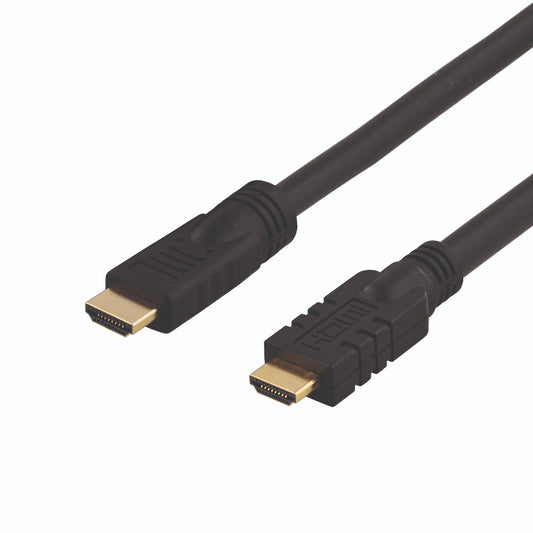 DELTACO HDMI-1200 Active HDMI High Speed ​​with Ethernet cable - Built-in amplification - 4K 30Hz - Gold-plated - 20 meters