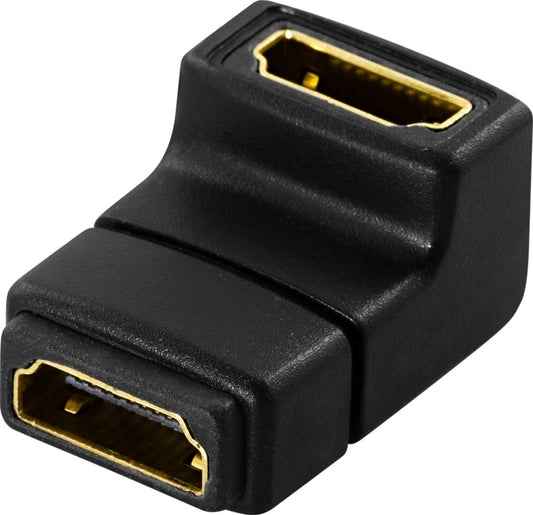 DeLOCK HDMI-14C (65075), HDMI (w) - HDMI (w) Kupplung - 90° abgewinkelt nach unten - Version 1.3 (Full HD 1080p)