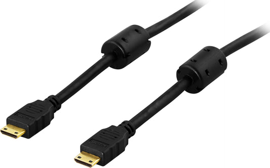 DELTACO HDMI-161 Mini HDMI to Mini HDMI cable - 1 meter