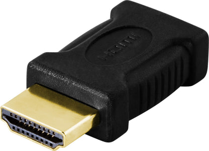 DELTACO HDMI-17 Mini-HDMI naar HDMI adapter - 19-pins ho-ha - vergulde connectoren