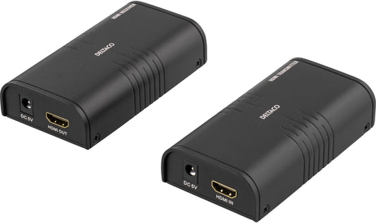 DELTACO HDMI-221 HDMI Extender set over Ethernet CAT6 - 120 meter - 1080p HDCP - 1.2 pass-through