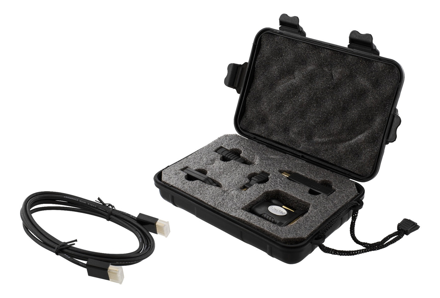 DELTACO HDMI-251 HDMI kabel en adapterset - DVI / Micro-HDMI / Mini-HDMI / Mini DisplayPort / Displayport - 4K - 2m