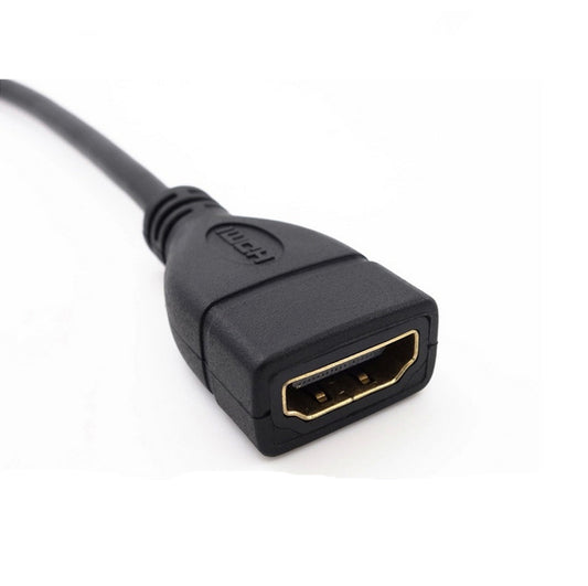 NÖRDIC HDMI-410 HDMI verlengkabel, Male naar female, Met ethernet, 4K 30Hz, 1m, Zwart