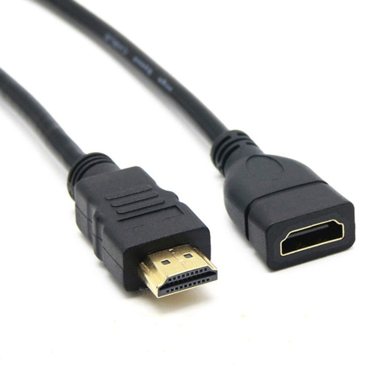 NÖRDIC HDMI-410 HDMI verlengkabel, Male naar female, Met ethernet, 4K 30Hz, 1m, Zwart