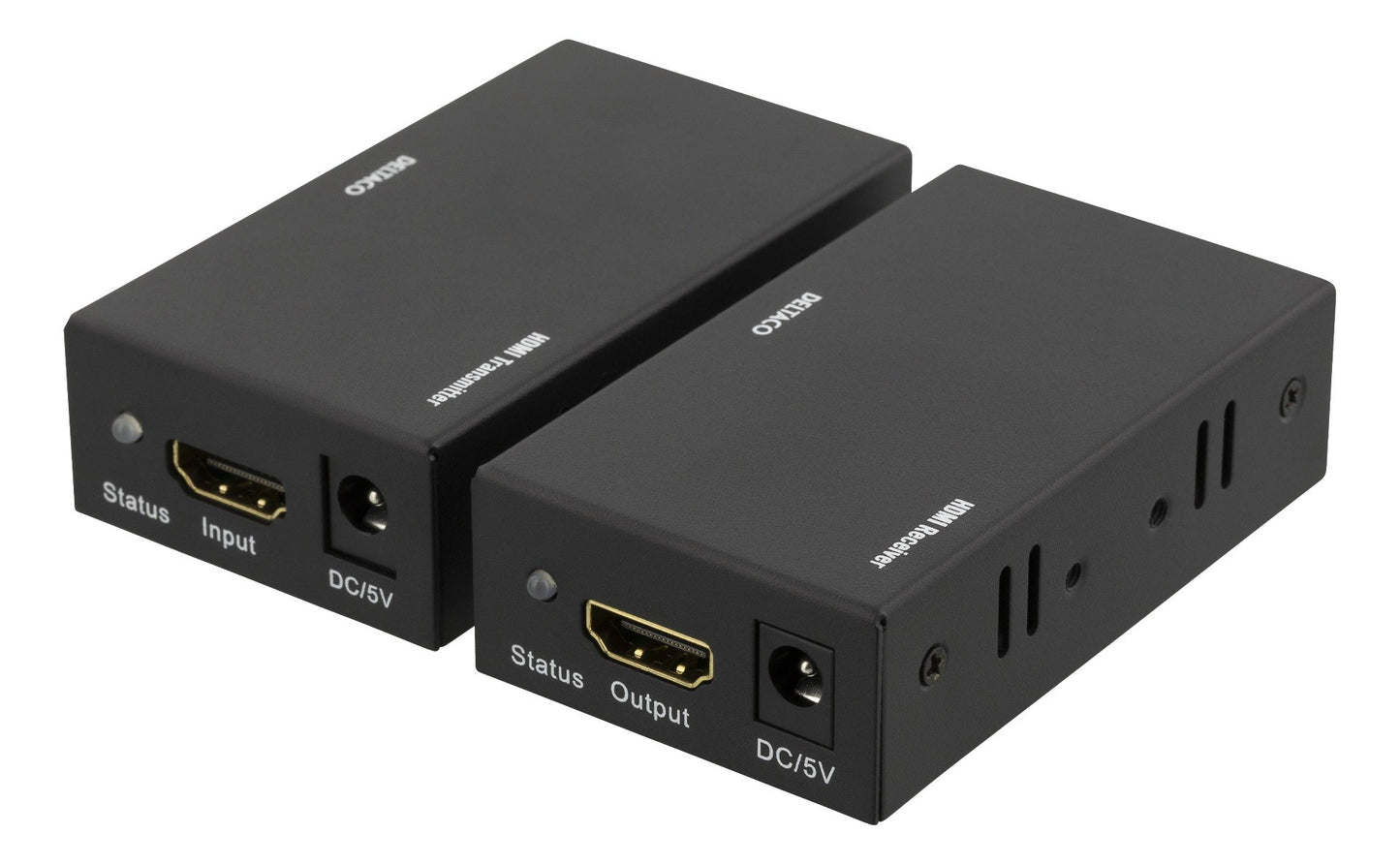 DELTACO HDMI-5002, HDMI via Ethernet-extender, tot 60 m, Full HD, Cat 6, zwart