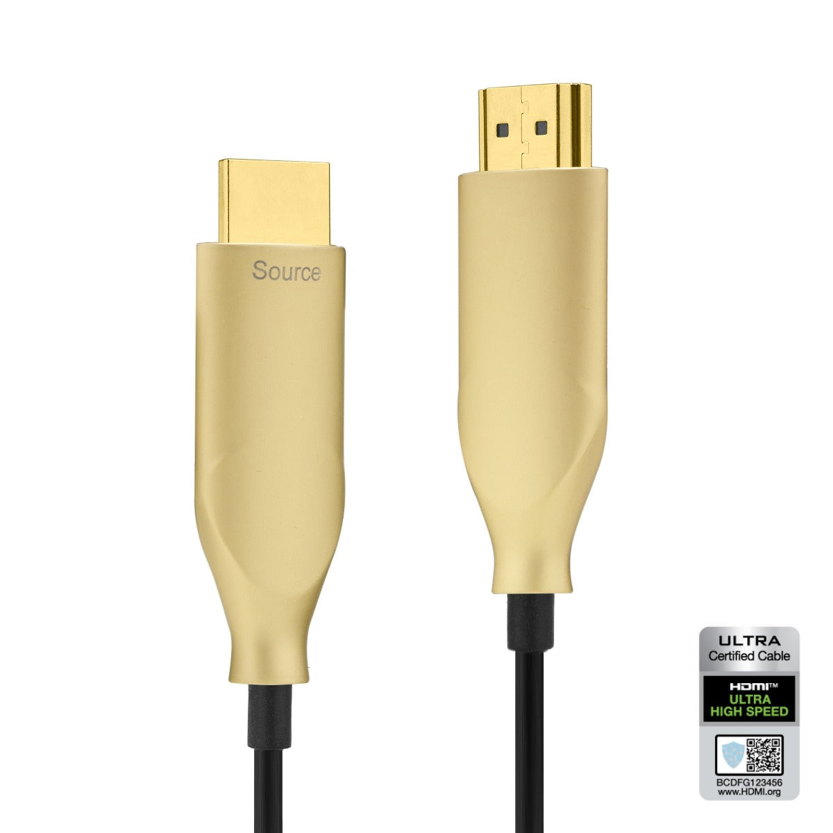 NÖRDIC HDMI-F025 Certified Ultra High Speed ​​HDMI to HDMI 2.0 Fiber Optic Cable - 4K 60Hz - 18Gbps - 25m - Black