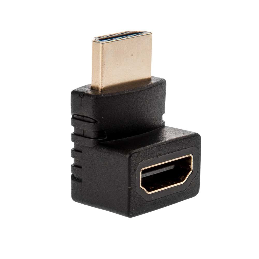 NÖRDIC HDMI-N5010 Right Angle HDMI Adapter - HDMI Male to Female - 4K - Black