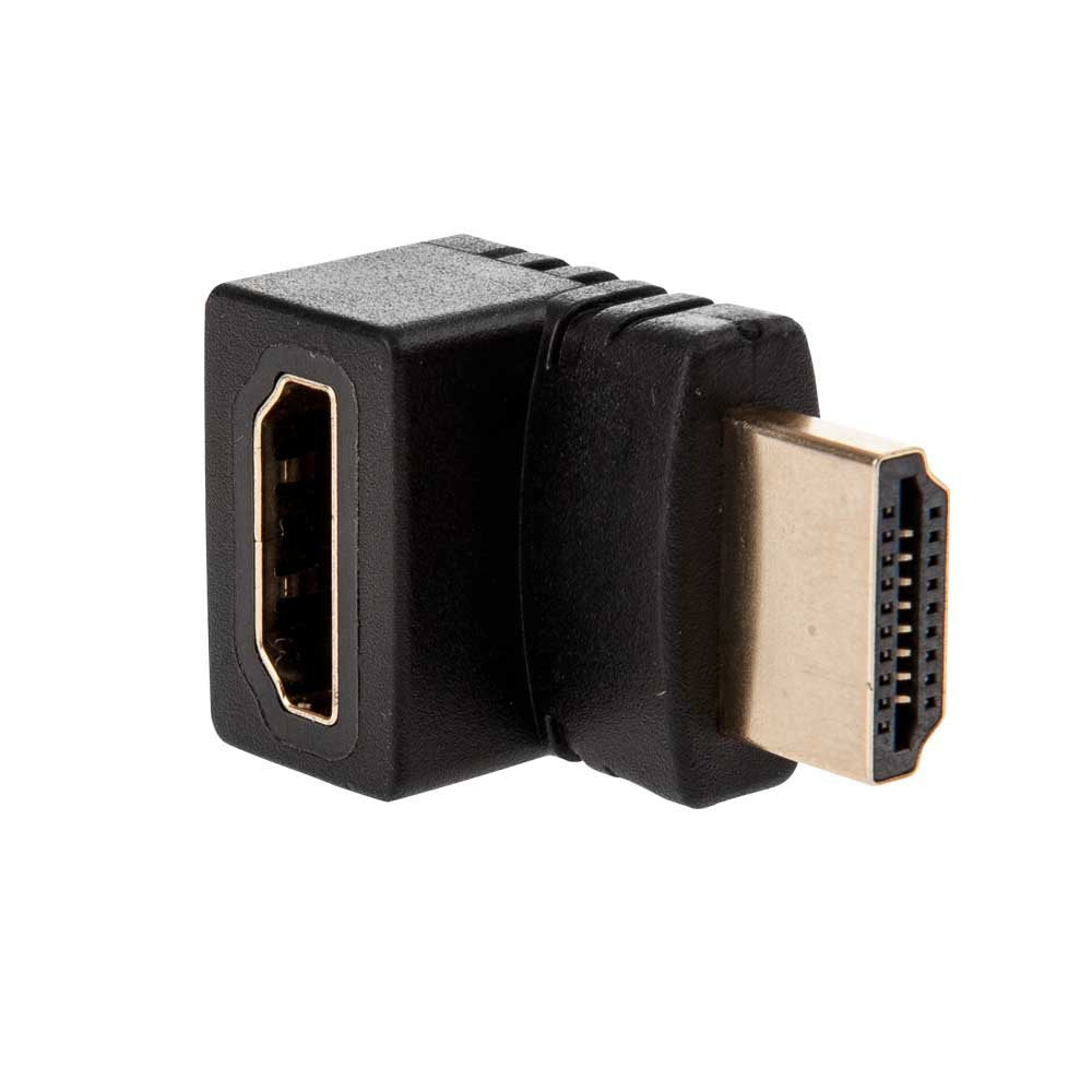NÖRDIC HDMI-N5010 Right Angle HDMI Adapter - HDMI Male to Female - 4K - Black