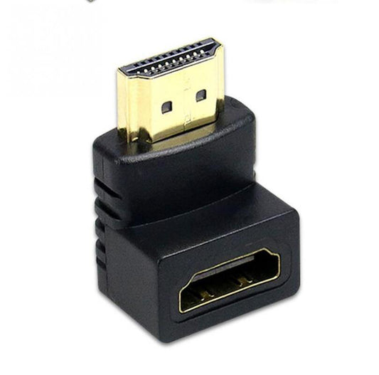 NÖRDIC HDMI-N5011 HDMI naar HDMI haakse adapter - Mannetje naar Vrouwtje - 4K - Zwart