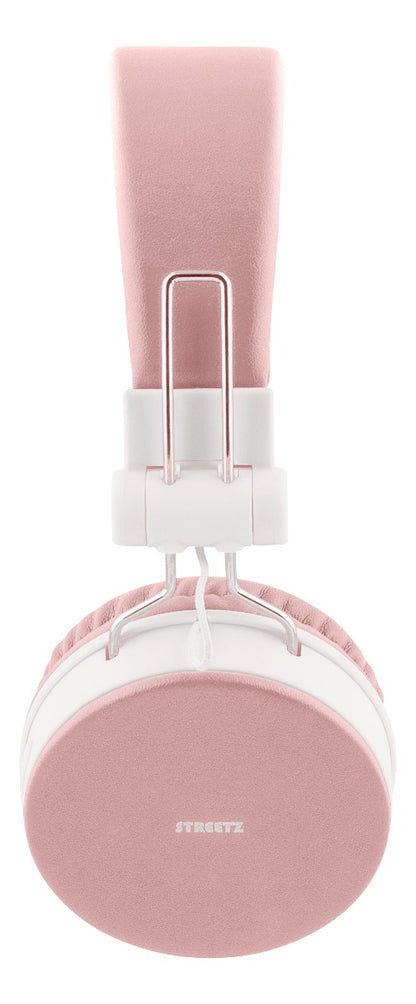 STREETZ HL-BT402 Foldable Wireless On-Ear Headphones with Microphone - Pink