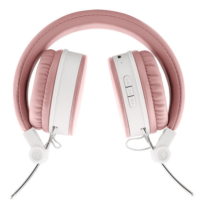 STREETZ HL-BT402 Foldable Wireless On-Ear Headphones with Microphone - Pink