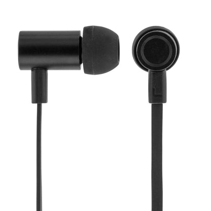 STREETZ HL-W109 In-ear oordopjes met microfoon en antwoordknop - IP67 Waterdicht - 1,2m platte kabel - Zwart