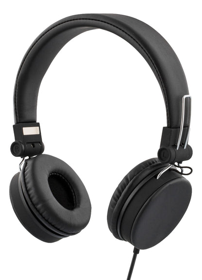 STREETZ HL-W200 Foldable On-ear Headphones with Microphone - Black