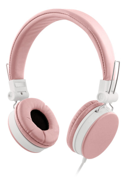STREETZ HL-W202 Foldable On-ear Headphones with Microphone - Pink