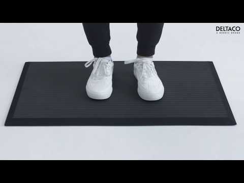 DELTACO OFFICE DELO-0301, Ergonomische vloermat voor bureau, anti-slip, rubber, zwart