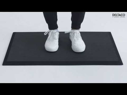 DELTACO OFFICE DELO-0301, Ergonomische vloermat voor bureau, anti-slip, rubber, zwart