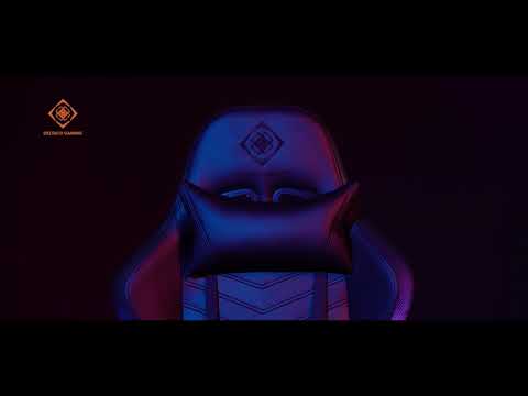 DELTACO GAMING GAM-080 - gaming chair in artificial leather with RGB lighting, tiltable backrest, 332 RGB color settings, neck cushion, back cushion, black / RGB