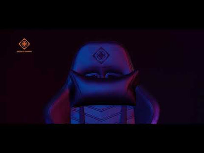 DELTACO GAMING GAM-080 - gaming chair in artificial leather with RGB lighting, tiltable backrest, 332 RGB color settings, neck cushion, back cushion, black / RGB