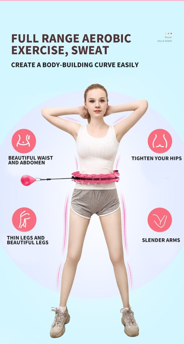 HULA-R UV-C Fitness Hoelahoep met Gewicht - Roze
