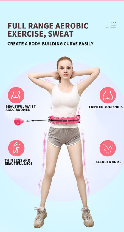 HULA-R UV-C Fitness Hoelahoep met Gewicht - Roze