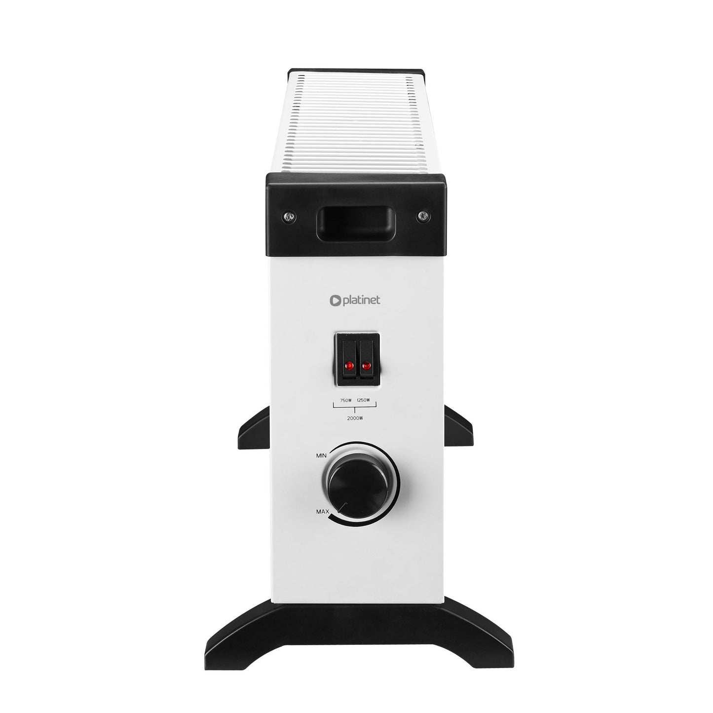 Platinet Elektrische Kachel - 750 W, 1250 W, 2000 Watt - Convectorkachel Elektrisch - Compact & Modern - Wit