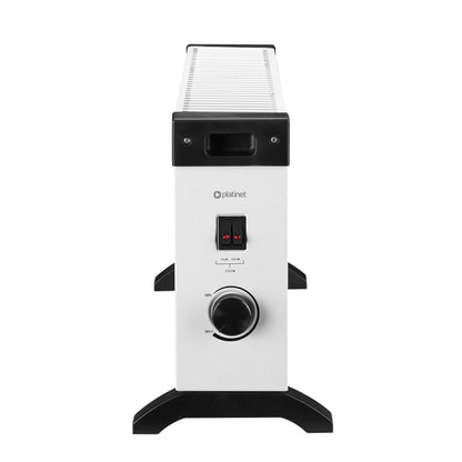 Platinet Elektrische Kachel - 750 W, 1250 W, 2000 Watt - Convectorkachel Elektrisch - Compact & Modern - Wit
